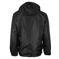 12 Pieces of Mens Nylon Hooded Windbreaker Jacket Black B