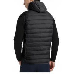 6 Pieces of Mens Packable DowN-Like Hooded Puffer Vest Black C