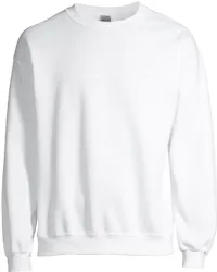 12 Wholesale Mens Cotton White Crew Neck Sweatshirt Size Large