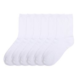 240 Wholesale Mopas Girl's Plain Crew Socks 2-3