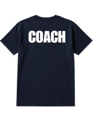 6 Wholesale Navy Coach T-Shirt Size 2xl, Cotton Blend Printed In Usa For Sports & Team Leaders