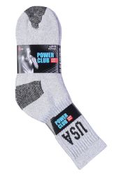120 Wholesale Power Club Crew Sports Socks 10-13