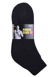 120 Pairs Power Club Quarter Sports Socks 10-13 - Mens Ankle Sock