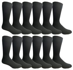 240 Wholesale Yacht & Smith Mens Black Dress Socks, Sock Size 10-13 Cotton Ribbed Classic Dress Sock