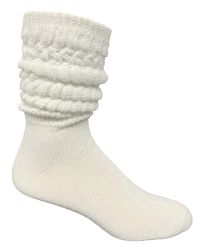 84 Wholesale Yacht & Smith Mens Heavy Cotton Slouch Socks, Solid White