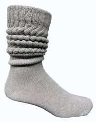 36 Wholesale Yacht & Smith Mens Heavy Cotton Slouch Socks, Solid Heather Gray
