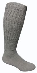 120 Wholesale Yacht & Smith Mens Heavy Cotton Slouch Socks, Solid Heather Gray