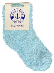 48 Wholesale Yacht & Smith Kids Solid Color Fuzzy Socks Size 4-6