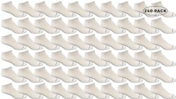 96 Pairs Yacht & Smith Women's Light Weight No Show Loafer Ankle Socks Solid White - Womens Ankle Sock