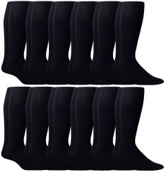 84 Wholesale Yacht & Smith Men's Navy Cotton Terry Tube Socks,30 Inch Long Athletic Tube Socks, Size 10-13