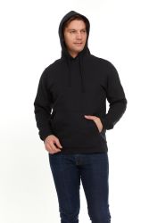 144 Pieces Men's Cotton Fleece Hooded Sweat Shirt Black Size 3xl - Mens Sweat Shirt