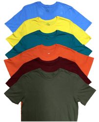 Men's Cotton Short Sleeve T-Shirt Size 4X-Large, Assorted Colors