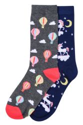 120 Pairs Sofra Women's Unicorn Crew - Cloud 9-11 - Womens Crew Sock