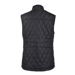 24 Wholesale Sofra Womens Diamond Quilted Puffer Vest Color Black Size L