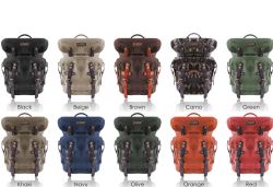 12 Pieces Unisex Canvas Backpack Color Olive - Backpacks 18" or Larger