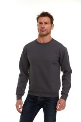12 Wholesale Unisex Fleece Line Cotton Crew Neck Sweat Shirt Assorted Gray Navy Black Size Medium
