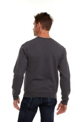 Unisex Fleece Line Cotton Crew Neck Sweat Shirt Charcoal Size 2xlarge
