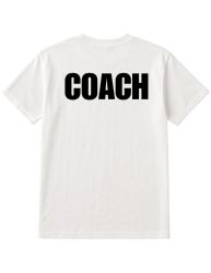 24 Wholesale White Coach T-Shirt Size M, Cotton Blend Printed In Usa For Sports, Teams & Athletic Staff