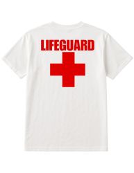 6 Pieces of White Lifeguard T-Shirt Cotton Blend Printed In Usa For Beach Or Pool Staff Size 2xlarge