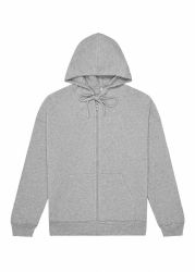 3 Wholesale Womens Cotton Fleece Full Zip Hoodie Heather Gray Size Xlarge