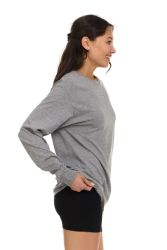 6 Wholesale Womens Cotton Long Sleeve Oversized T-Shirts, Casual Fit Tops, Assorted Size Large