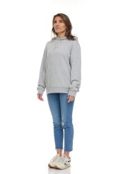 Womens Cotton Over Sized Hoodie Grey Size 2xl