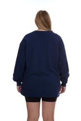 24 Pieces of Womens Plus Size Cotton Long Sleeve Oversized T-Shirts, Casual Fit Tops, Dark Assorted Size Small