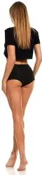 Yacht And Smith 95% Cotton Women's Underwear In Black, Size Small