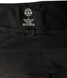 Yacht And Smith 95% Cotton Women's Underwear In Black, Size 2xlarge