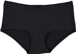 Yacht And Smith 95% Cotton Women's Underwear In Black, Size Xlarge