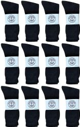 48 Wholesale Yacht & Smith 48 Pack Men's Cotton Crew Socks Heavy Cotton (assorted, Mens 10-13)