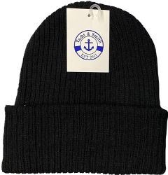 96 of Yacht & Smith Adults Sherpa Lined Winter Beanies In Black