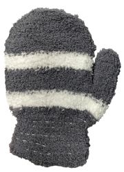 240 Wholesale Yacht & Smith Kids Striped Fuzzy Mittens Gloves Ages 2-7 Bulk Buy