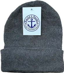 240 Pieces of Yacht & Smith Kids Winter Beanies In Dark Assorted Colors