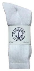 Yacht & Smith King Size Men's Cotton Crew Socks Set Assorted Colors Black, White Gray Size 13-16