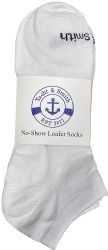 48 Pairs Yacht & Smith Men's White No Show Ankle Socks - Mens Ankle Sock
