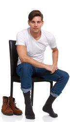 144 Pairs Yacht & Smith Men's Cotton Assorted Colored Thermal Crew Socks - Mens Thermal Sock