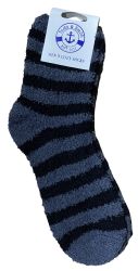 Wholesale Footwear Yacht & Smith Men's Assorted Colored Warm & Cozy Fuzzy Socks