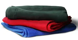 Yacht & Smith Fleece Blankets Solid Red 50x60 Inches
