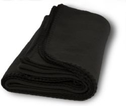 24 Wholesale Yacht & Smith Fleece Blankets In Black 50x60 Inches
