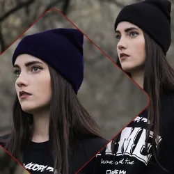 12 Pieces Yacht & Smith Unisex Assorted Dark Colors Adult Winter Beanies - Winter Beanie Hats