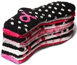 12 Wholesale Yacht & Smith Women's Assorted Colored Warm & Cozy Fuzzy Breast Cancer Awareness Socks