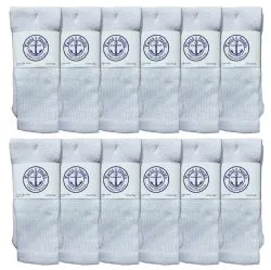 Yacht & Smith Women's 26 Inch Cotton Tube Sock Solid White Size 9-11