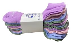 5000 Wholesale Yacht & Smith Women's Light Weight No Show Loafer Ankle Socks In Assorted Pastel