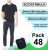 Men's Cotton T-Shirt In Solid Black Size 3xlarge