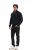 Mens Cotton Fleece Line Quarter Zip Sweat Shirt Black Size Small