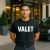 Unisex Cotton Valet Printed T Shirt Black With White Print Back And Front Size 2X-Large