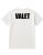 Unisex Cotton Valet Printed T Shirt White With Black Print Back And Front Size 3X-Large