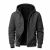 Unisex Cotton Fleece Sherpa Lined Zipper Hoodie Charcoal Assorted Sizes S-xl