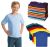 Kids Unisex Cotton Crew Neck T-Shirts, Assorted Sizes And Colors, Ages 4-12